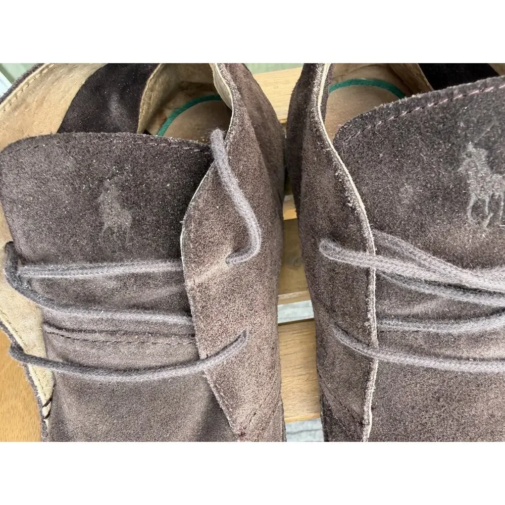 Polo Ralph Lauren Casterton Chukka Boots Shoes 11D Brown Suede Leather